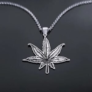 Silver Weed Leaf Necklace (Modern Boho SS)