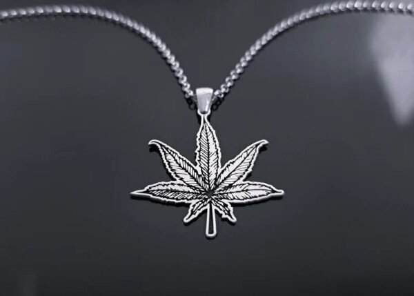 Silver Weed Leaf Necklace (Modern Boho SS)