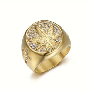 Weed Leaf Vibe Unisex Ring – A Timeless Blend of Culture & Edge