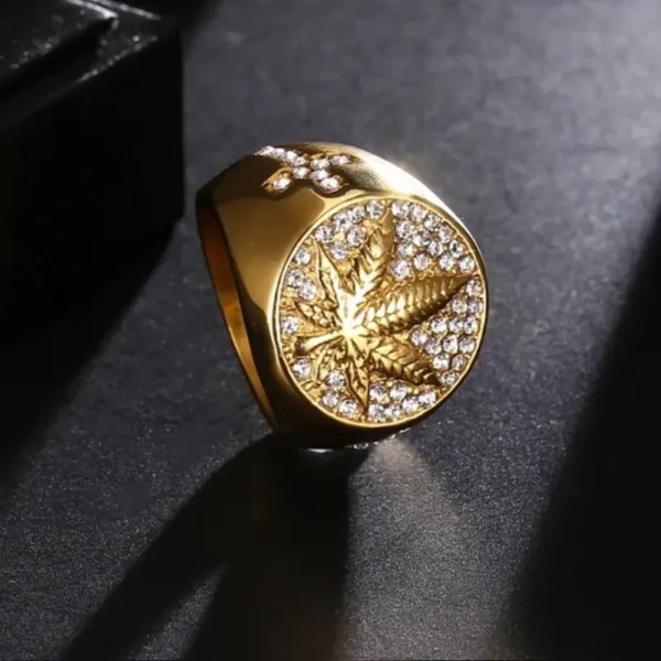 Weed Leaf Vibe Unisex Ring – A Timeless Blend of Culture & Edge - Image 3