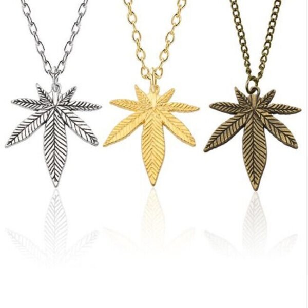 Weed Alloy Leaf Pendants (Unisex) - Image 4