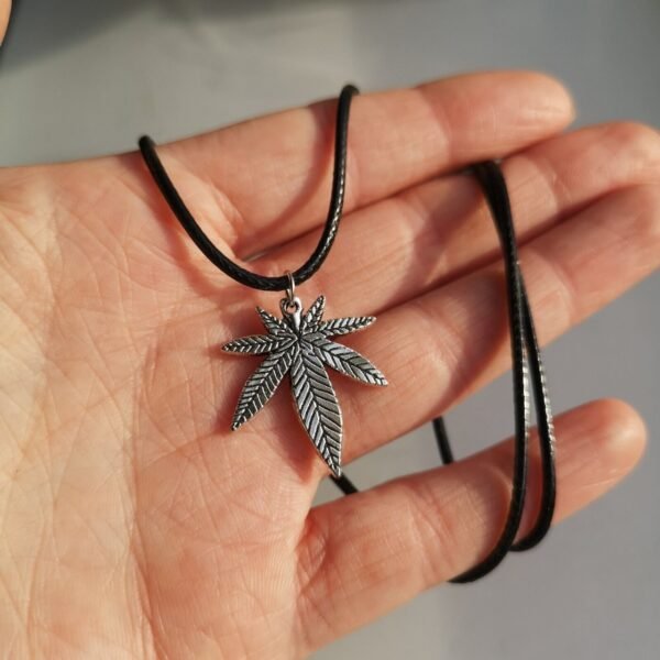 Weed Alloy Leaf Pendants (Unisex) - Image 2