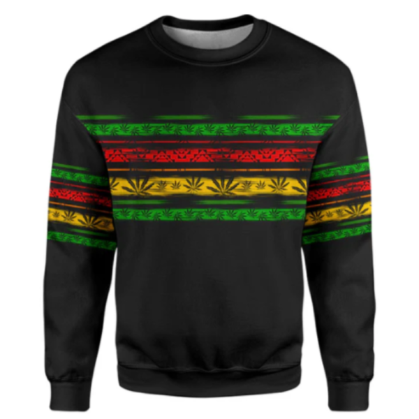 Stunner'z Vibe Colourfull weed leaf 3D Printed Sweatshirt