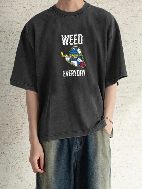 Stunnerz Vibe "WEED EVERY DAY" Graphic T-Shirt – Casual Streetwear for Men - Image 3