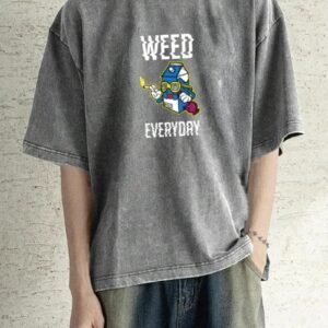 Stunnerz Vibe “WEED EVERY DAY” Graphic T-Shirt – Casual Streetwear for Men