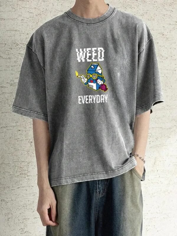 Stunnerz Vibe "WEED EVERY DAY" Graphic T-Shirt – Casual Streetwear for Men - Image 2