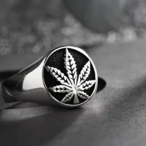 Stunnerz Vibe Weed Leaf Ring – Adjustable Unisex Ring for Stoners & Smokers