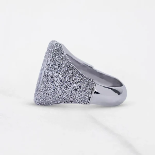 Stunnerz Vibe Iced Out Leaf Unisex Adjustable Ring – CZ Diamond Bling Hip-Hop weed Jewelry - Image 2