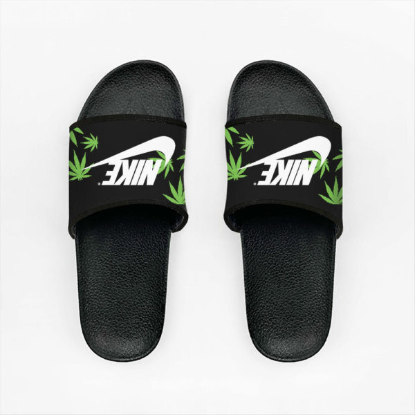 Nike Style Weed Leaf Slide Slipper– Comfortable & Stylish Slip-Ons - Image 2