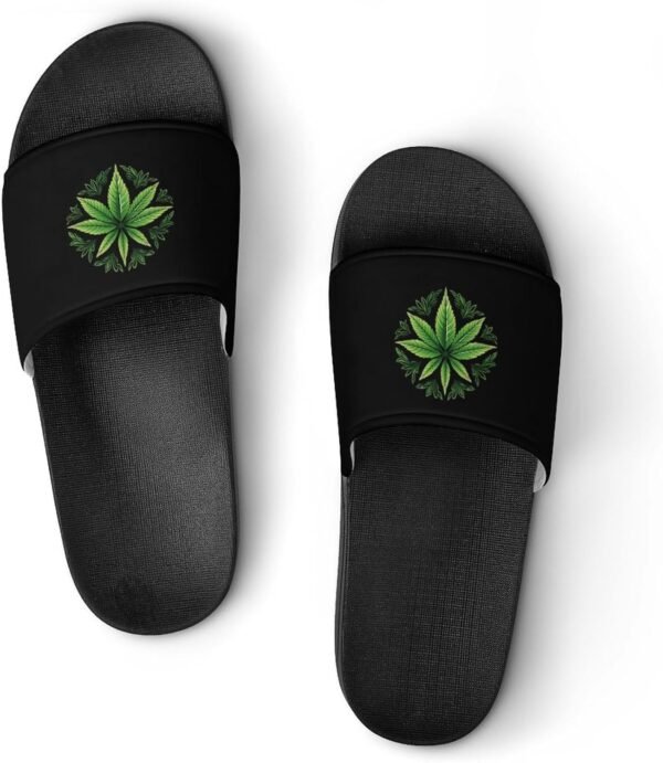 Stunner’z Vibe Cannabis Leaf Slides –  Weed Slipper for Ultimate Chill - Image 2