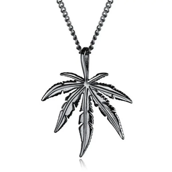 🍁 Weed Leaf Pendant Charm Chain Necklace – Hip-Hop Jewelry 🍁 - Image 6