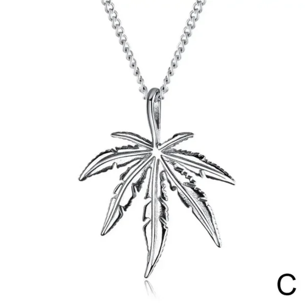 🍁 Weed Leaf Pendant Charm Chain Necklace – Hip-Hop Jewelry 🍁 - Image 4