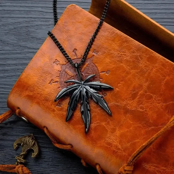 🍁 Weed Leaf Pendant Charm Chain Necklace – Hip-Hop Jewelry 🍁 - Image 3