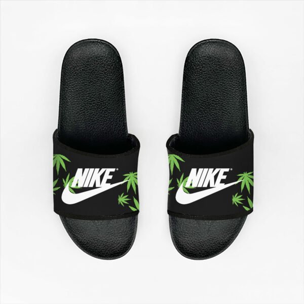 Nike Style Weed Leaf Slide Slipper– Comfortable & Stylish Slip-Ons - Image 4